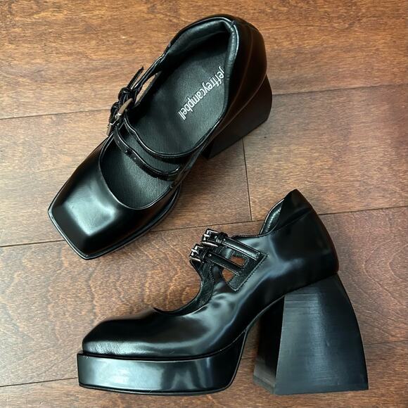 Jeffrey Campbell Corgi Platform Mary Janes,
Wednesday Addams Black Leather Size5 - Picture 2 of 15